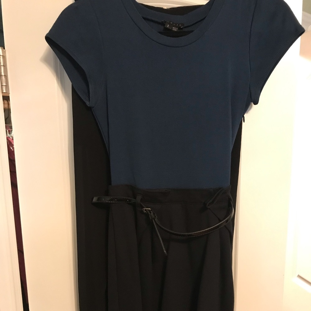 Theory shirt and high. Waisted skirt attached